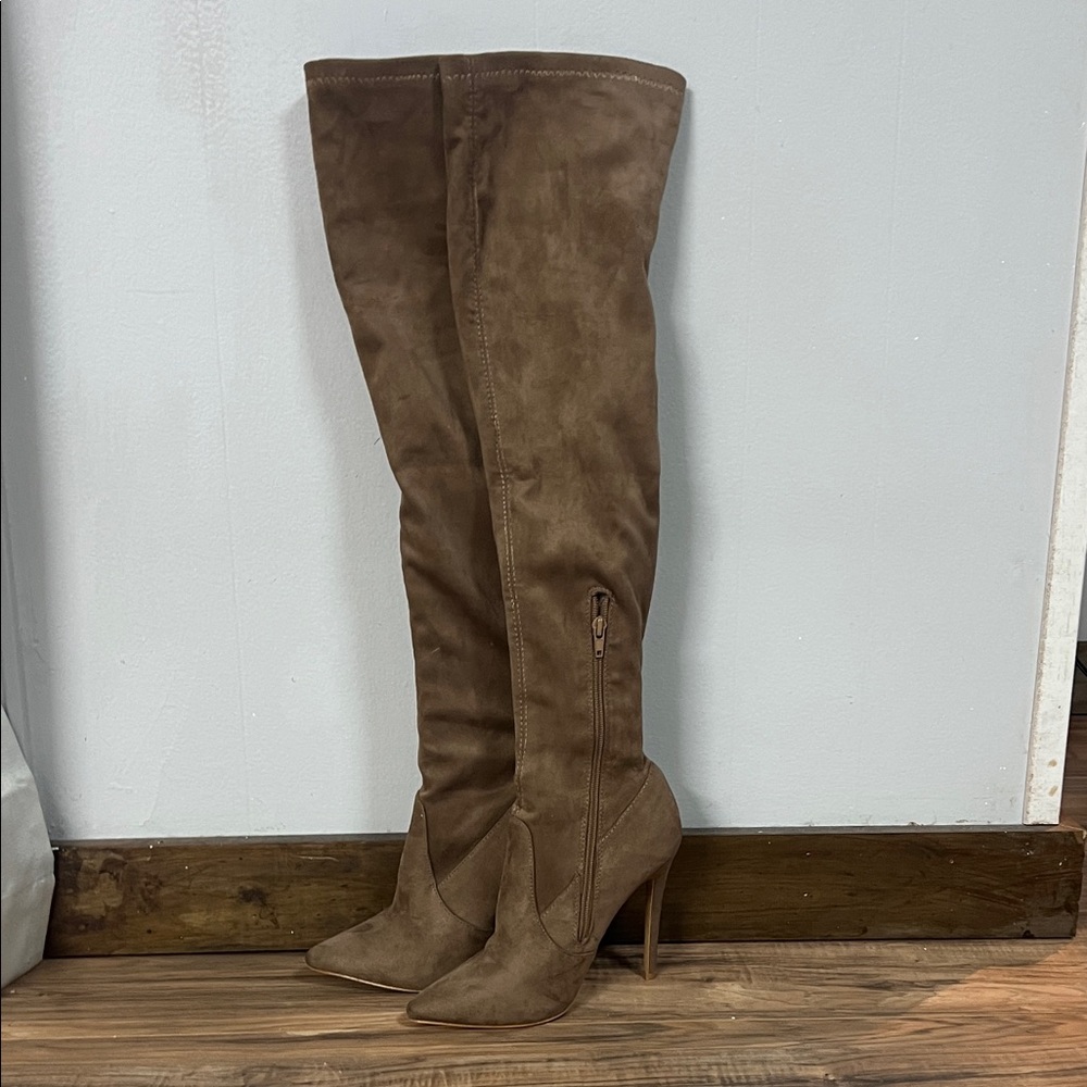 Shoe Republic LA Brown Over-the-Knee Boots